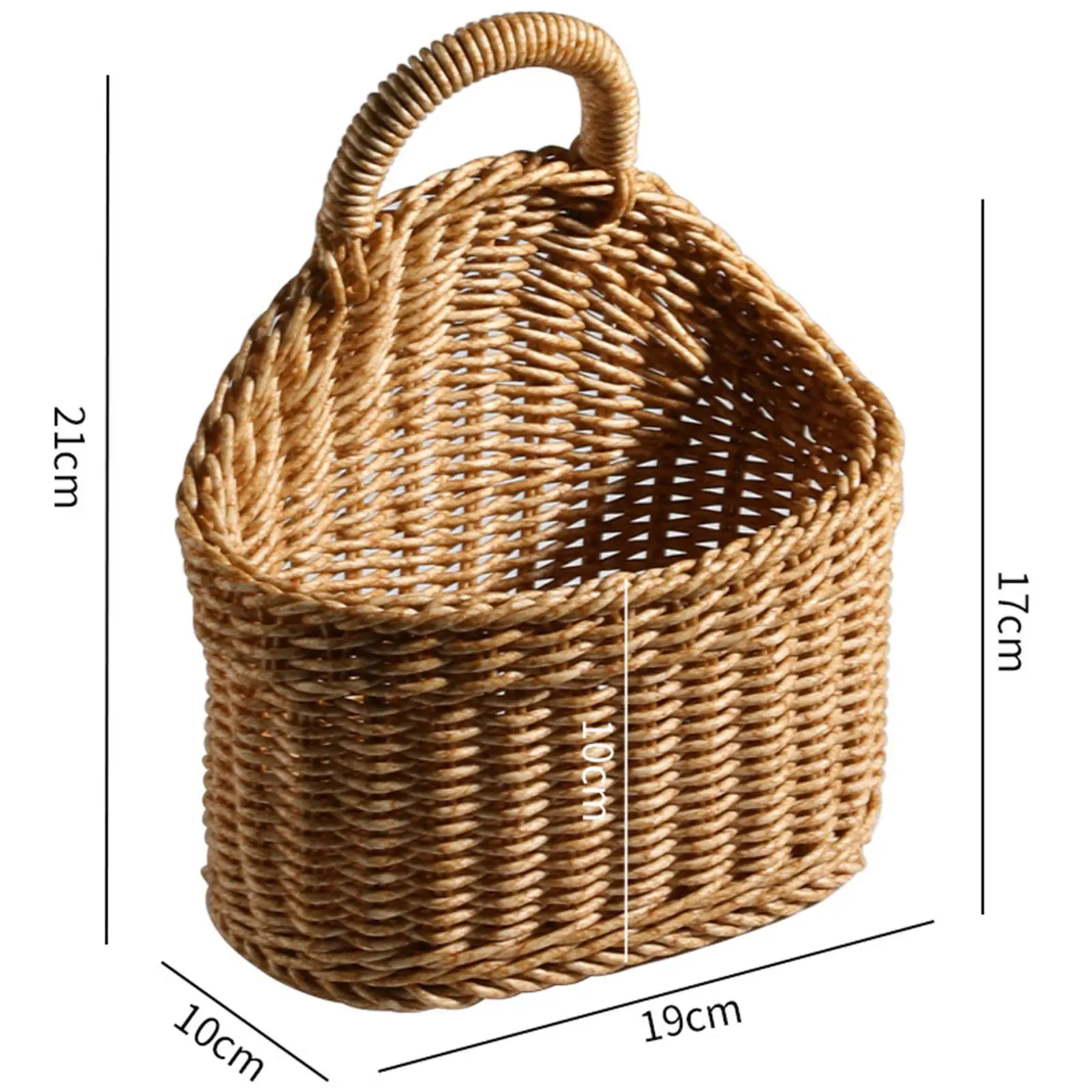 Wall Hanging Storage Basket Stylish Weaving Large Capacity Storage Container for Kitchen Farmhouse Garden Plant Basket Potato