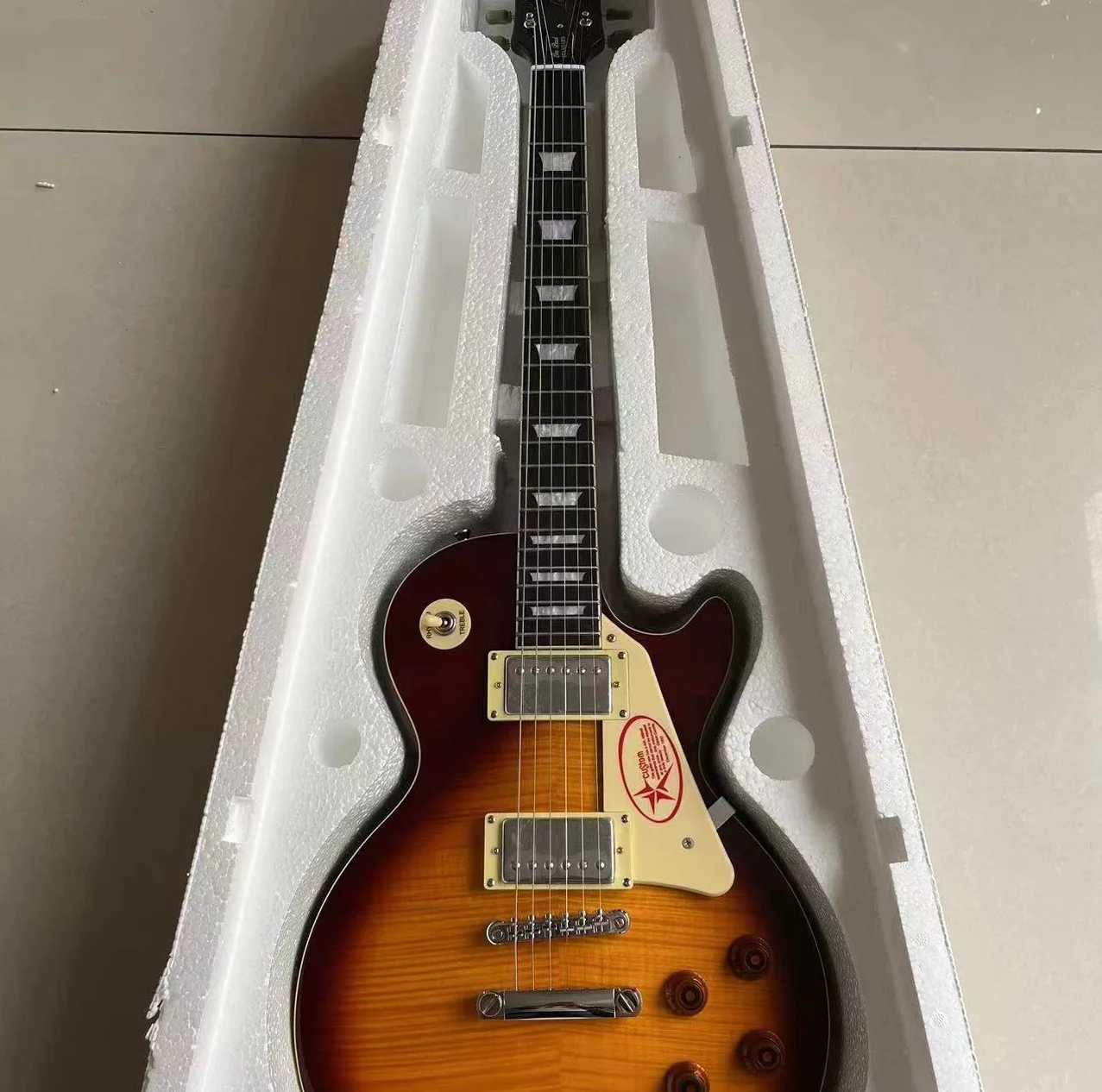 

Relic Electric Guitar Flamed Maple Top 1959 Tribute to Gary Moore Peter Green Smoked Sunburst One Piece Body and Neck REHDRHR