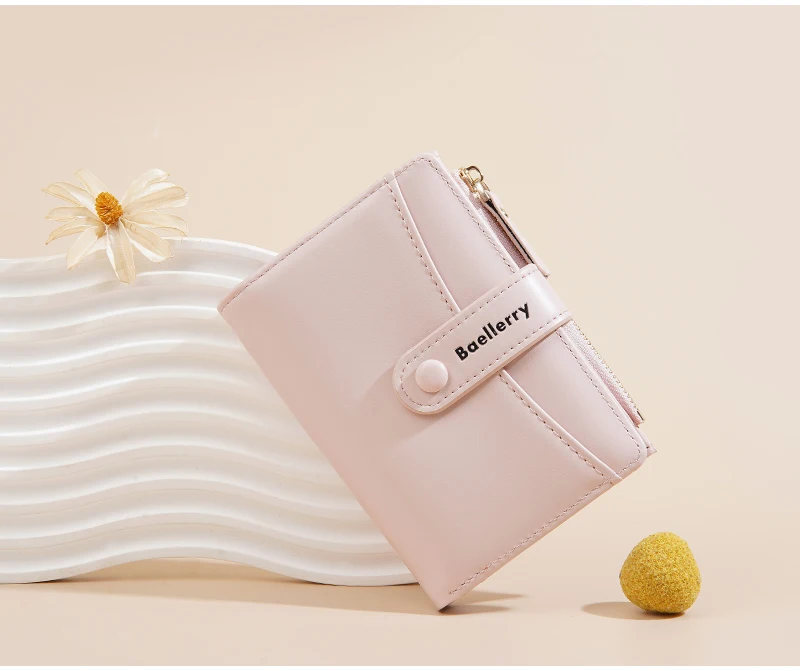 Neue Einfache Kurze Frauen Brieftasche Luxus Marke Karte Halter Weibliche Geldbörsen Zipper Karte Taschen Foto Halter Weiche Brieftaschen Für Mädchen – Detail 14