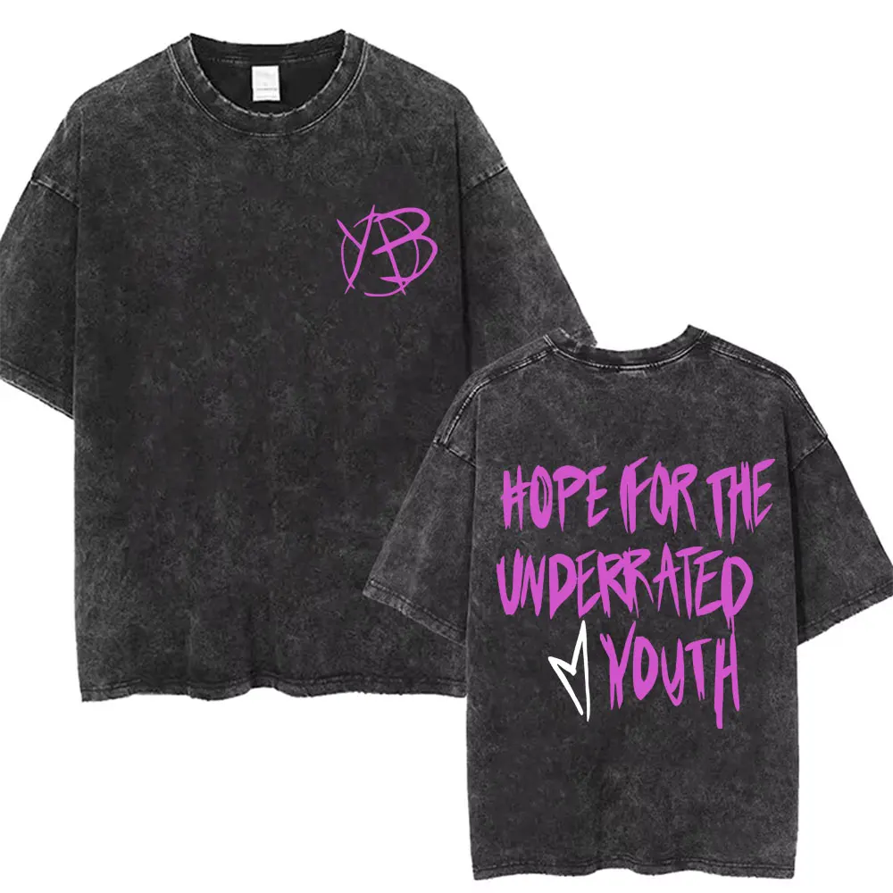 Washed Vintage Yungblud Printed T-shirt Men Women Casual 100