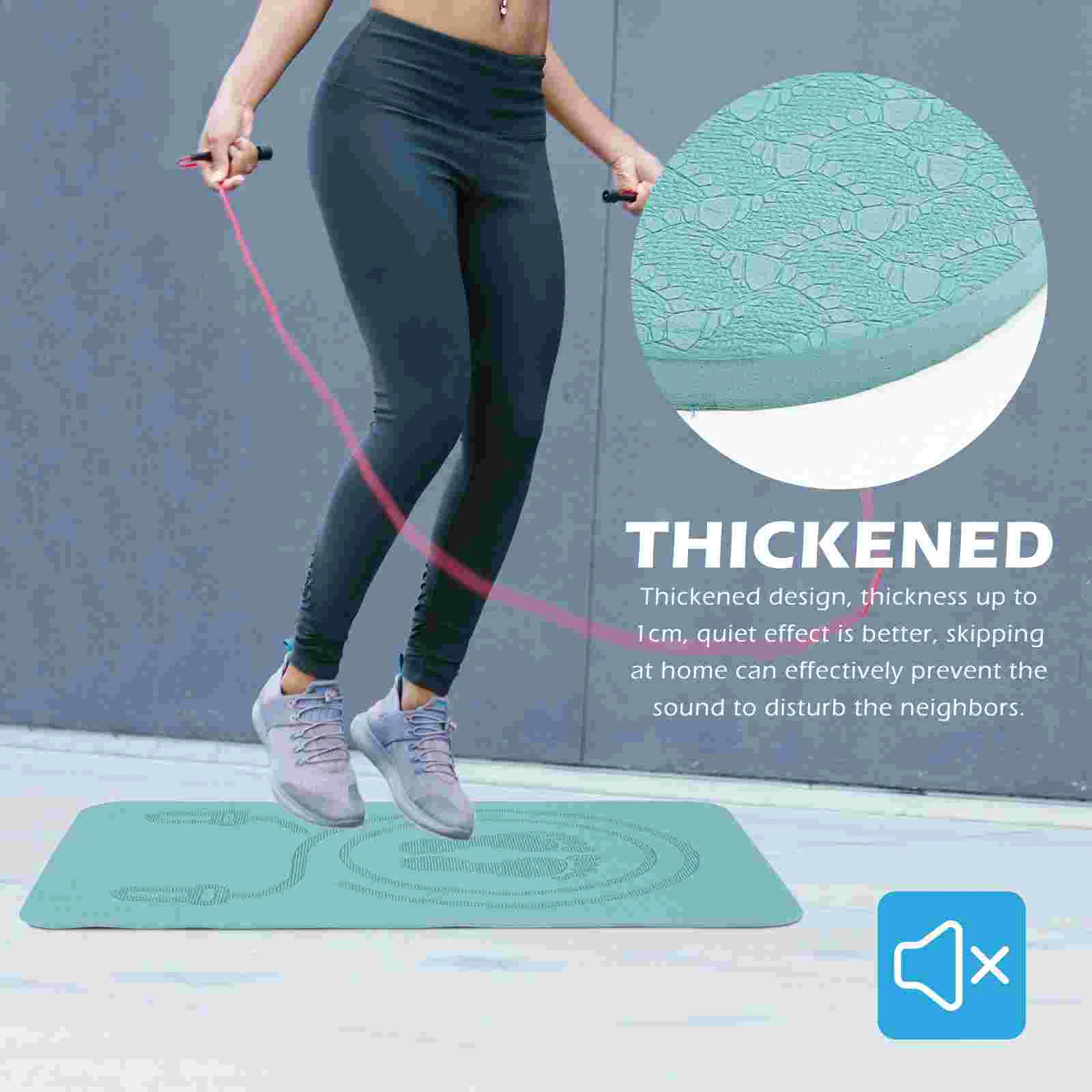 Anti-slip Skipping Rope Mat Non Exercise for Workout Carpet Shock-absorbing Tpe Gym