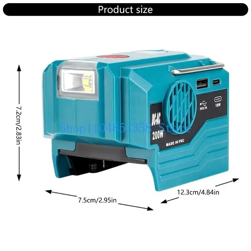 652F 캠핑 및 백업 전원용 효율적인 200W 인버터 어댑터에는 USB Type C 및 LED 조명을 갖춘 실외 전원 솔루션이 필요합니다.