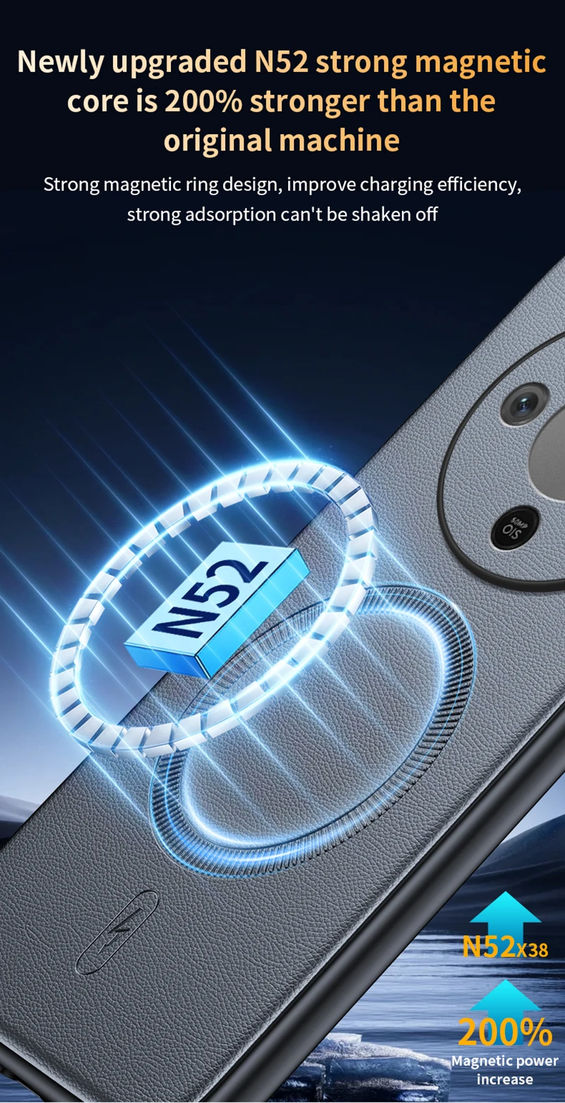 Für Honor X70 Fall Magnetische Leder Schild Abdeckung Für Honor X70 Anti-Fingerprint Nicht-Slip PC + TPU – Detail 9