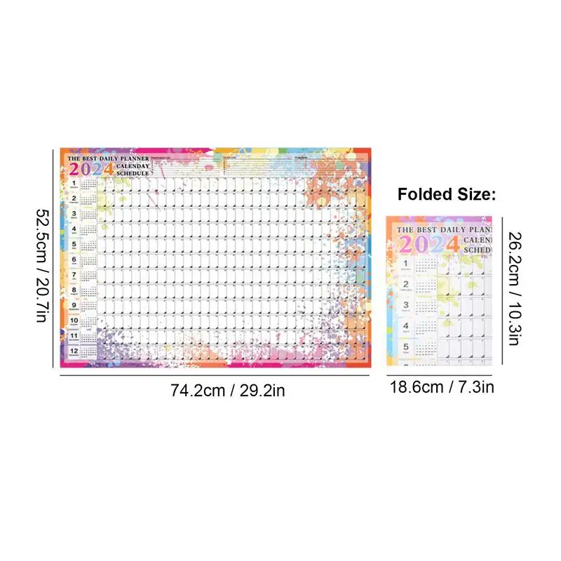 365 Day Calendar Poster Reversible Large Goal Planner Poster Year Round Calendar For Students Teachers Coworkers Colleagues images - 6