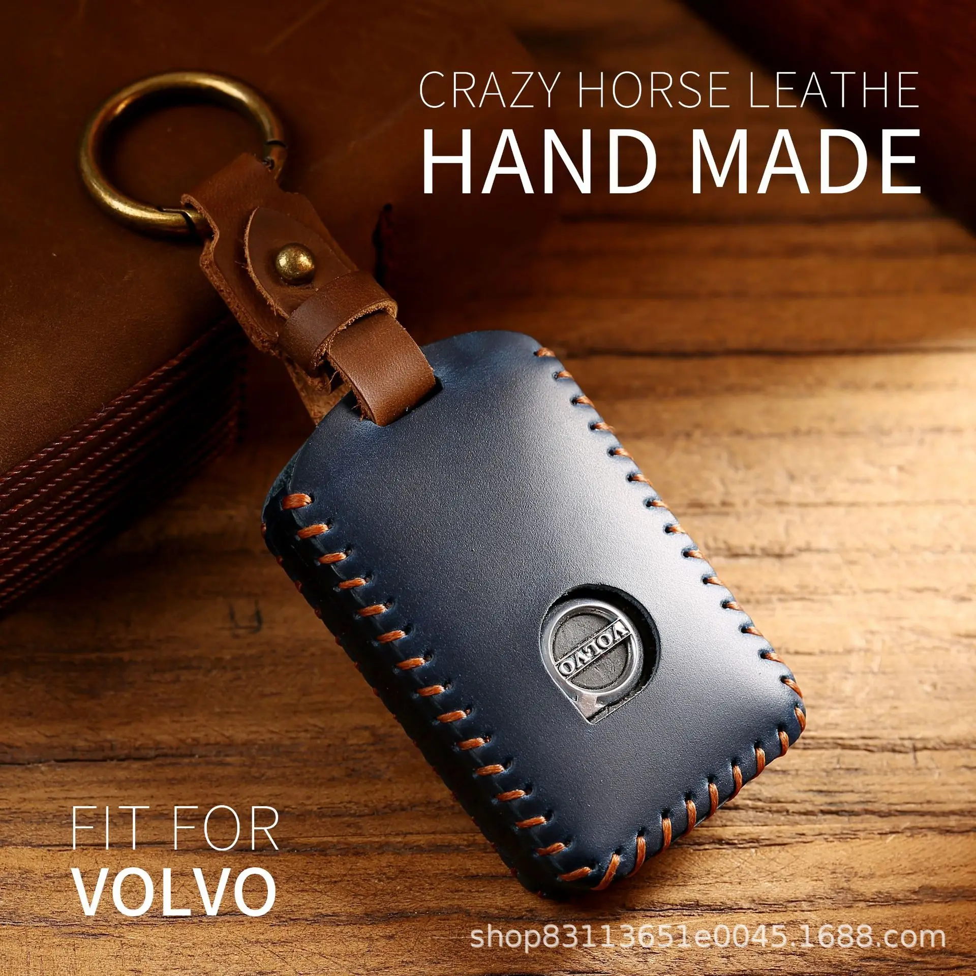 Premium Leather Car Key Fob Holder - Handcrafted with Customizable Keychain