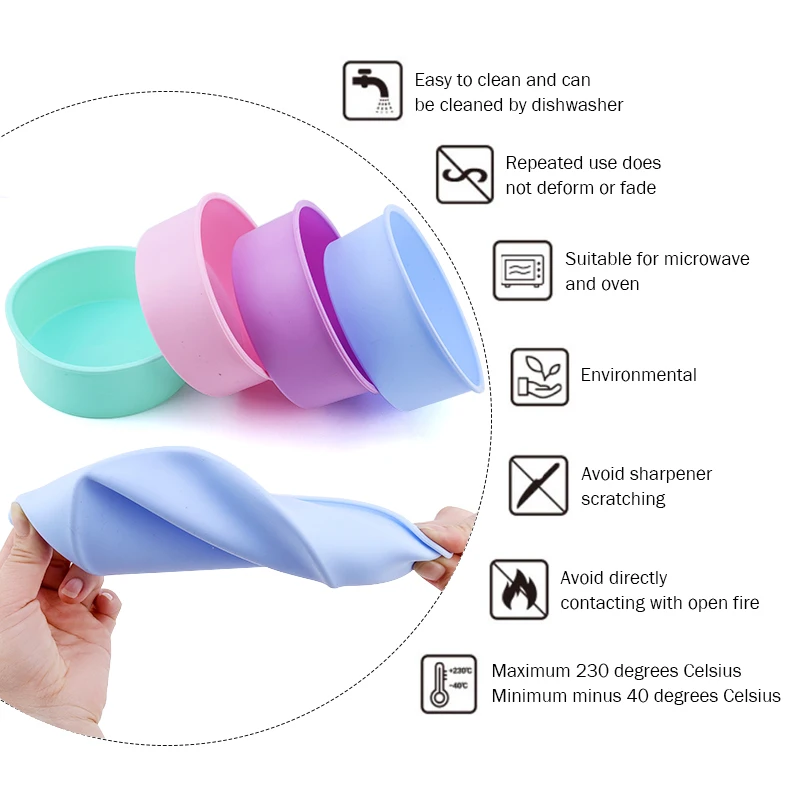Silicone Nonstick Baking Pan for Layer Cakes and Pastries