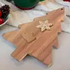 Christmas Cutting Board Wooden Charcuterie Board Kitchen Christmas Tree Cutting Board Vegetable Platter Serving Tray With Handle 4