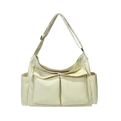 Large Capacity Lightweight Canvas Tote Bag for Women - Versatile and Stylish Handheld Shoulder Bag (WHITE)