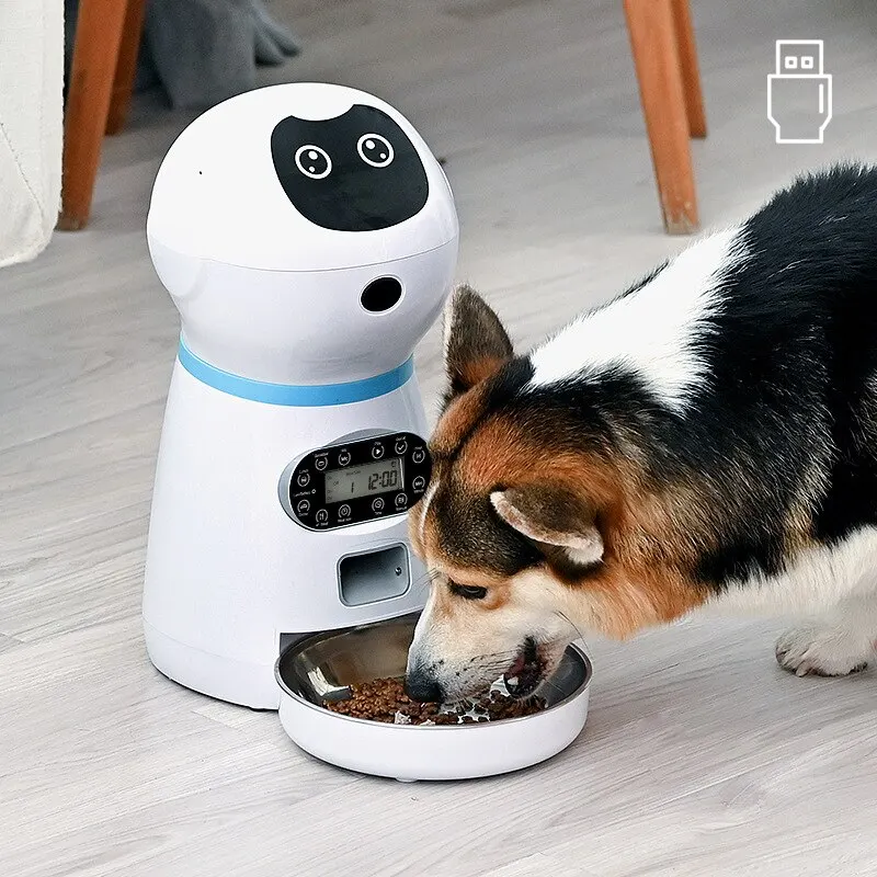 1PC Automatic Pet Feeding Intelligent Remote Control Cat And Dog Feeding Machine Timing Quantitative Food Machine