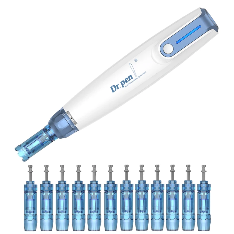 Dr. Pen A9 Derma Pen Beauty Equipment Mts Microneedling Device Face Skin Care Machine Ultima-A9 W Wireless Con Cartucce Da 12 Pezzi