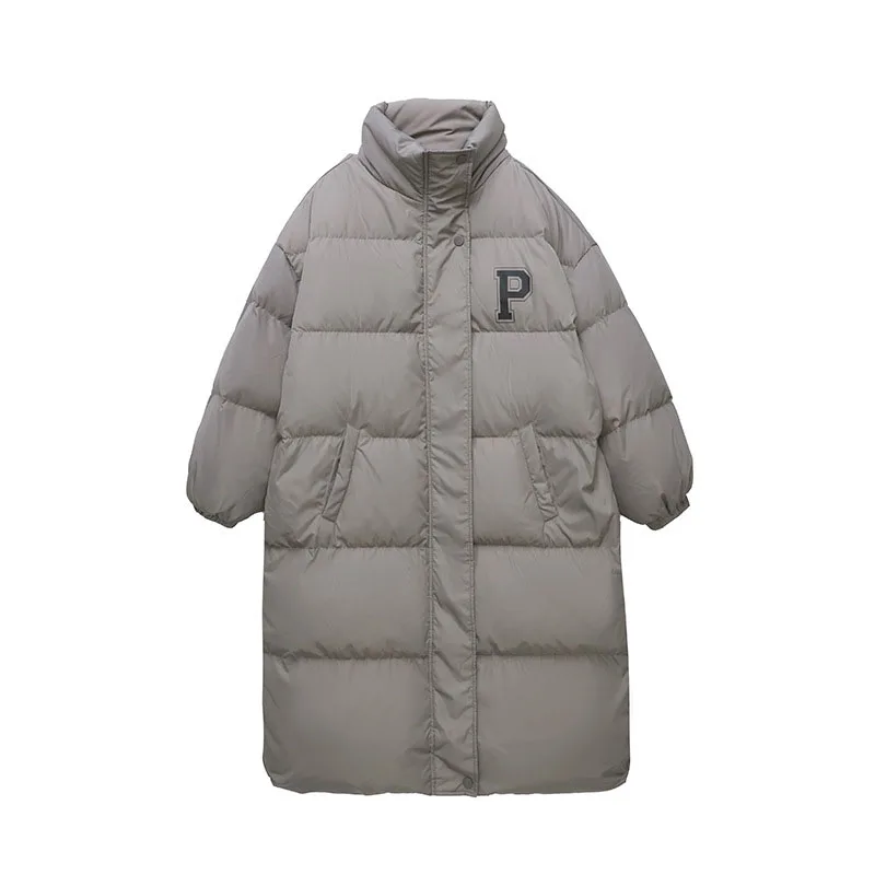 

2022 Winter New White Duck Down Women Down Jacket Fashion Warm Medium Length Thicken Loose Women Down Jacket Women Overcoat Y48