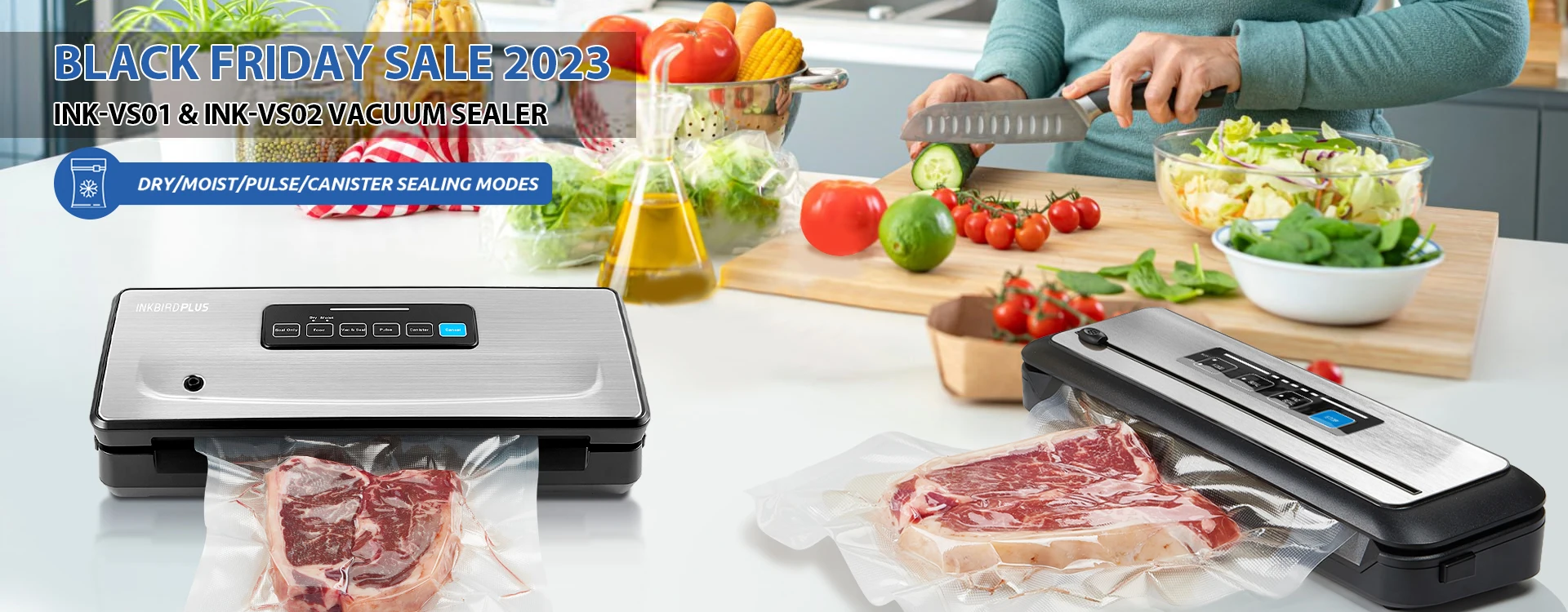 INKBIRD Automatic Ziploc Vacuum Sealer Vacuum Packing Machines With  Dry/Moist/Pulse/Canister Modes Versatile Kitchen Appliances - AliExpress