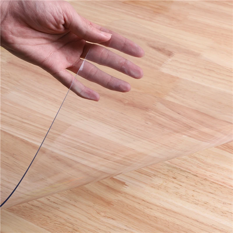 High Clarity Plastic Table Cover-1.5mm forPremium 1.5mm Thickness Clear Plastic Table Cover-Easy Cleaning