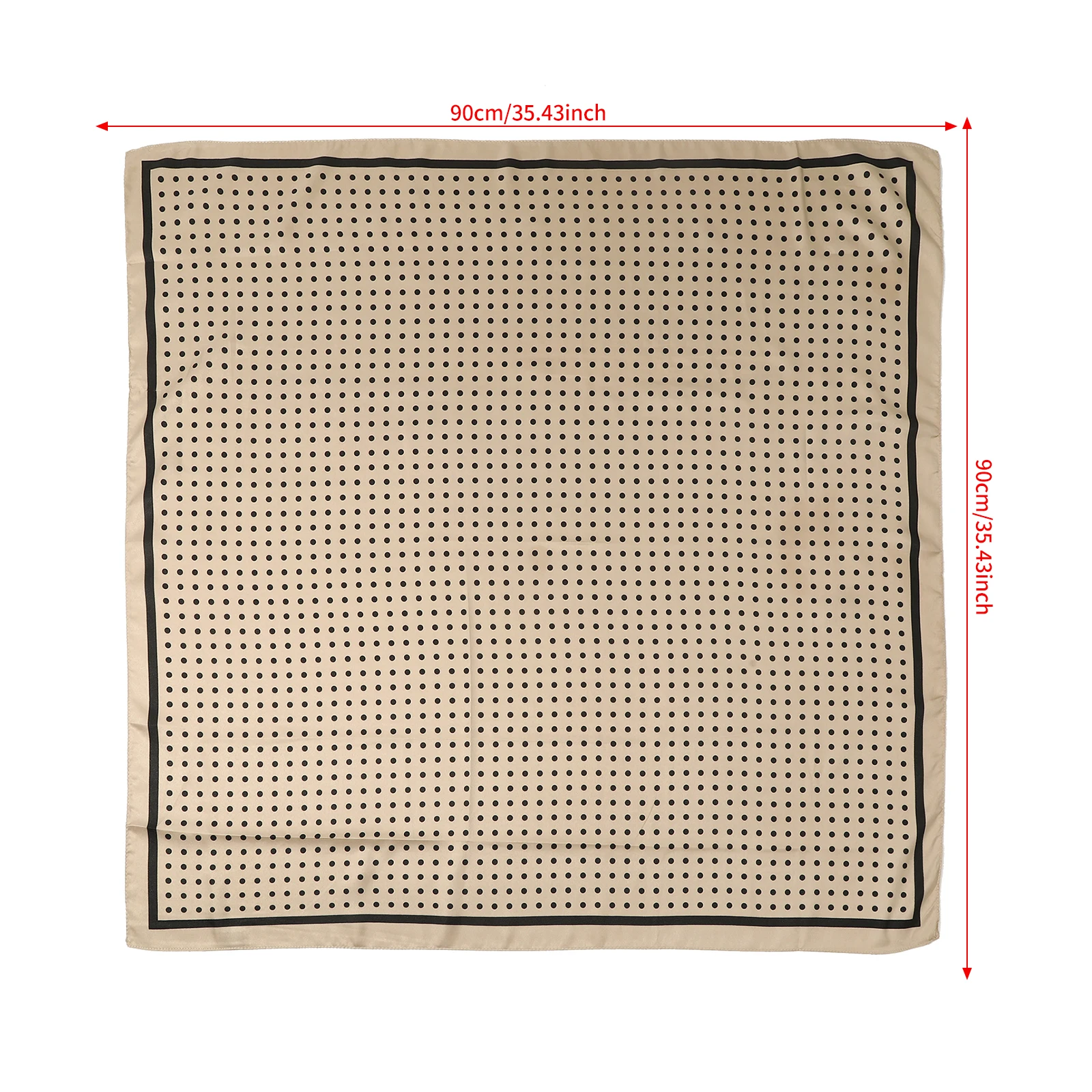 1pc Retro Polka Dot Square Head Scarf Lightweight Neck Scarves Hair Bandana Neckerchief Bohemian Style Soft Women Turban