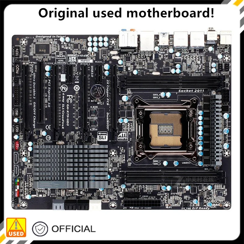 Per Ga-X79-Ud3 X79-Ud3 Usato Originale Per Intel X79 Socket Lga 2011 Ddr3 Scheda Madre Lga2011 Mainboard