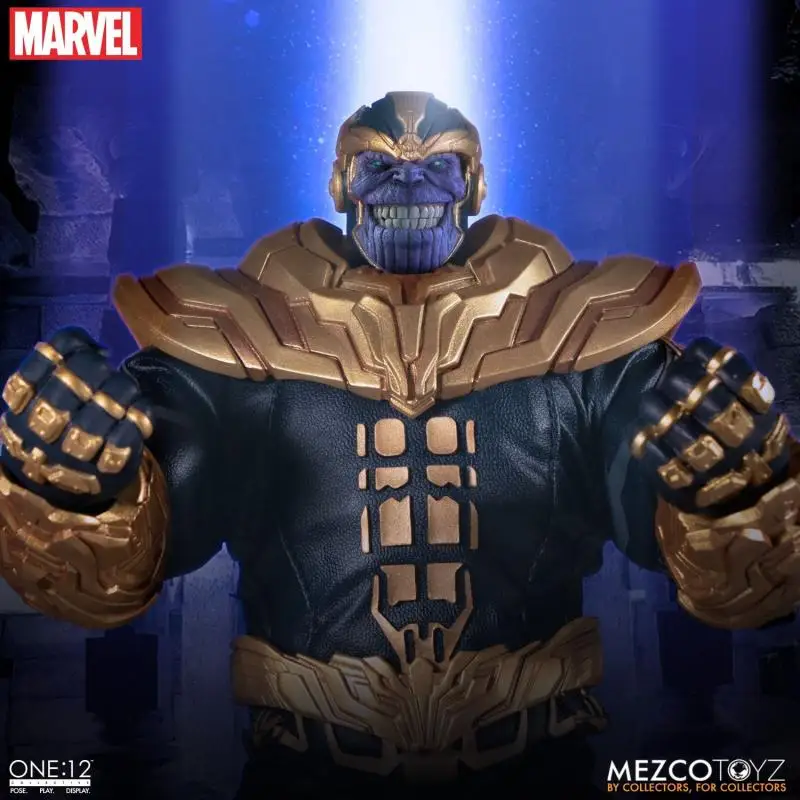 In Stock Original Mezco ONE:12 Marvel 8inch Thanos Anime Action