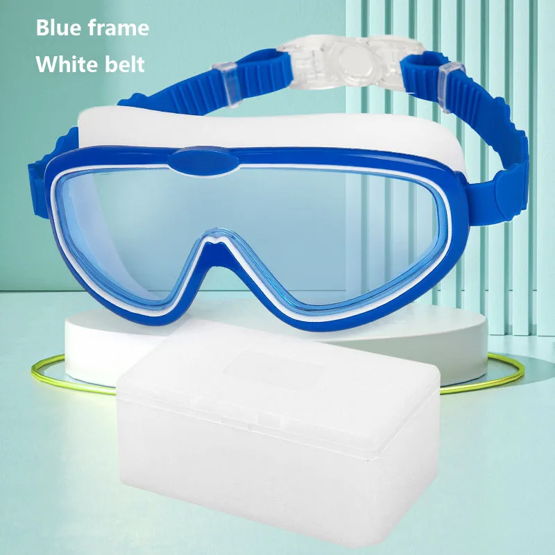 High definition anti-fog swimming glasses Youth swimming equipment Girls swimming glasses boys large frame swimming goggles