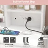 Makeup Vanity with Lights, 37inch Vanity Desk with Power Strip, 4 Drawers Makeup Table with Lighted Mirror, 3 Lighting C 6
