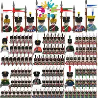 Kids Building Blocks Juguetes Medieval Napoleonic Wars Military WW2 Mini Dolls Soldier Gun Mini Officer Knights Model Toys 1
