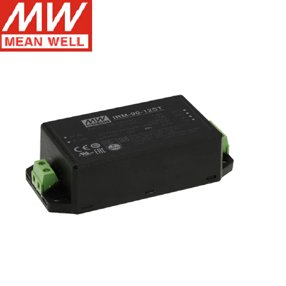 MEAN WELL IRM-90 스위칭 전원 공급 장치, IRM-90-12 IRM-90-15 IRM-90-24 IRM-90-48, 90W ST 그린 터미널 전원 모듈