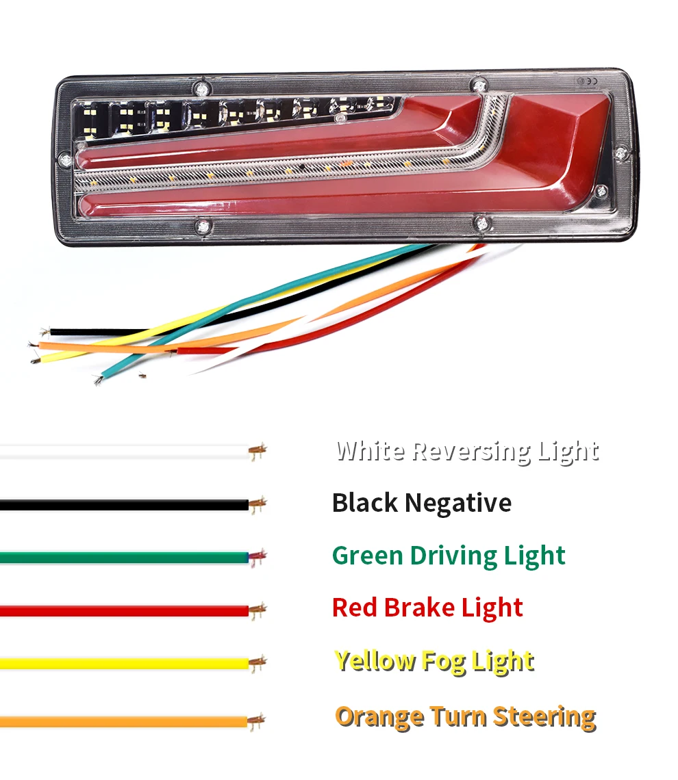 Helle LED-LKW-Rückleuchten mit Mehrfachfunktionen, Rückfahrbeleuchtung mit Bremslicht und dynamischem Blinker für PKW, LKW und Anhänger – Detail 10