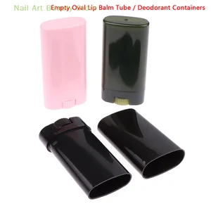 1Pcs Empty Refillable Bottle 15g Plastic DIY Lipstick Lip Balm Tubes Portable Cosmetic Deodorant Containers For Travel