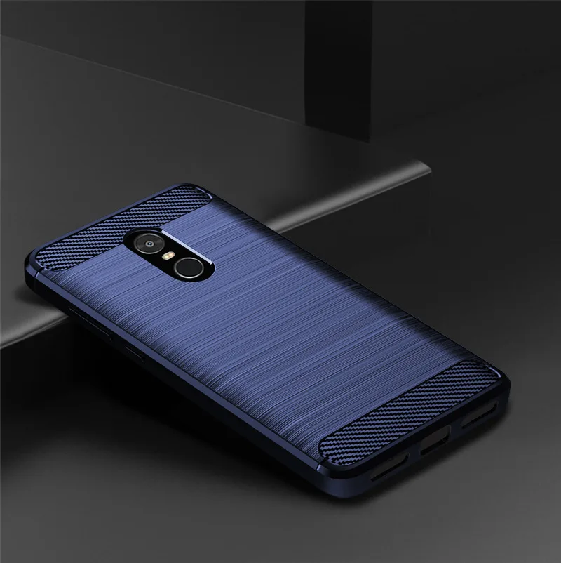 Luxury Shockproof Silicone Case with Carbon Fiber Design - Full Protective Soft Cover