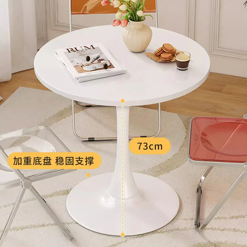 Round Center Caf&eacute; Furniture Sets Restaurant Side Minimalist Design Table Console Acrylic Chairs Set Table Basse Funky Furniture