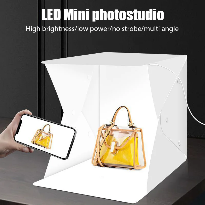 Portable Folding Photobox Photography LED Light Room Tent Backdrops For DSLR Camera