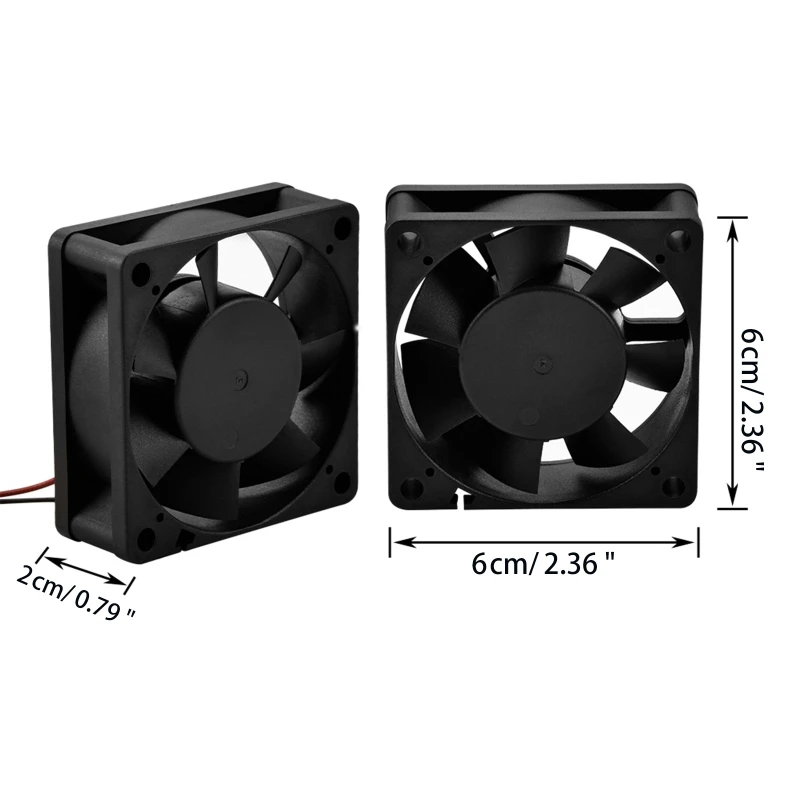 G5AA 3D 프린터 액세서리 Voron 프린터 하단 용 6020 냉각 팬 DC 24V 슬리브 베어링 브러시리스 팬 24v 11.8in 라인
