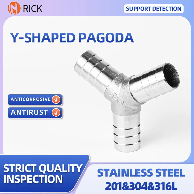 304 Stainless Steel Y-Shaped Three-Way Tower Joint Water Pipe Flexible Hose Air Three-Waypipe Fitting