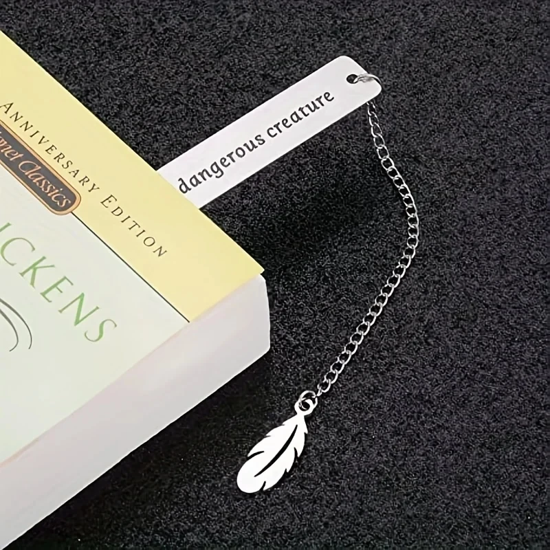 Metal Bookmark Tell Book Marks for Books Separator Stainless Steel Lettering Slogan Readers Collection Korean Stationery metal bookmark bookmark page holder bookmarks stationery supplies bookmark holder