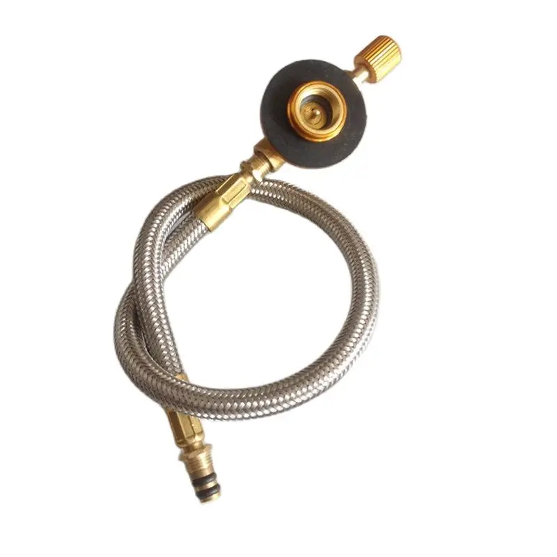 Camping Stove Connector Pipe Fuel Tube With Fire Power Regulating Valves