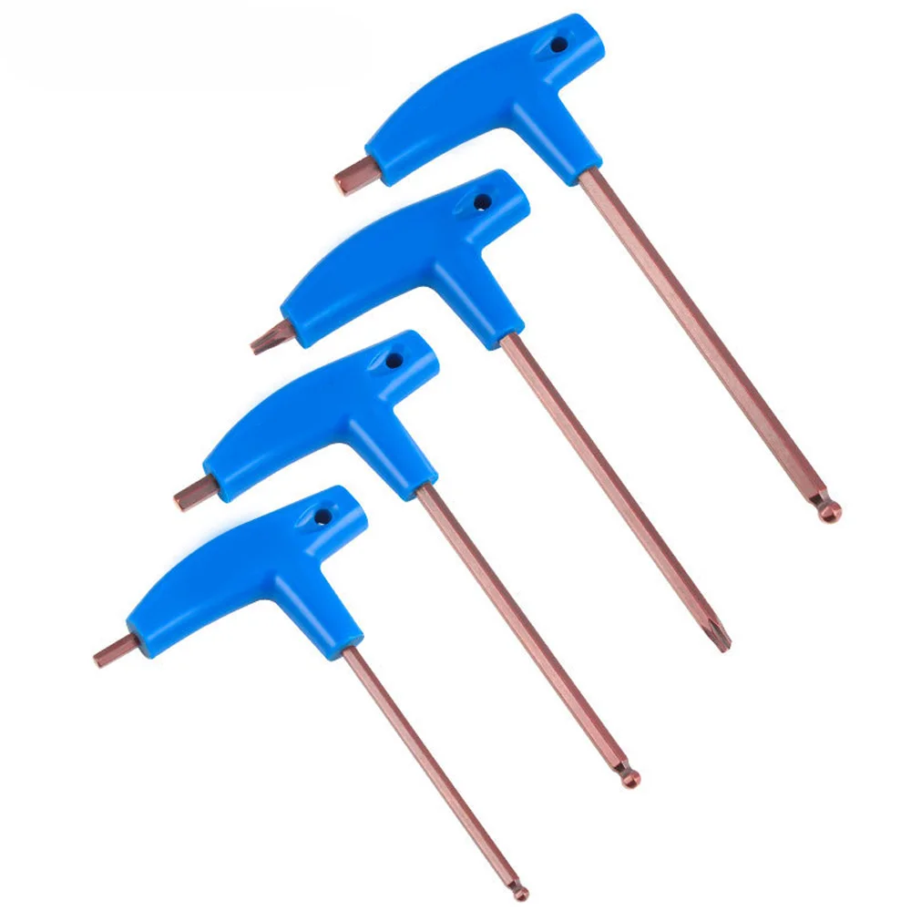 

Шестигранный ключ для велосипеда, Т-образный удлиненный пластиковый ручной двухсторонний ключ T25 S2, набор инструментов