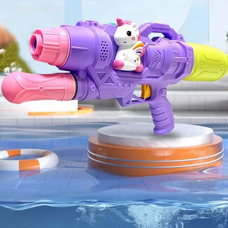 1 PC Beach Outdoor Water Rifle Fight Adult Toys Kids Duck Dinosaur Frog Portable Summer Cartoon Revolver Water Spray Toy