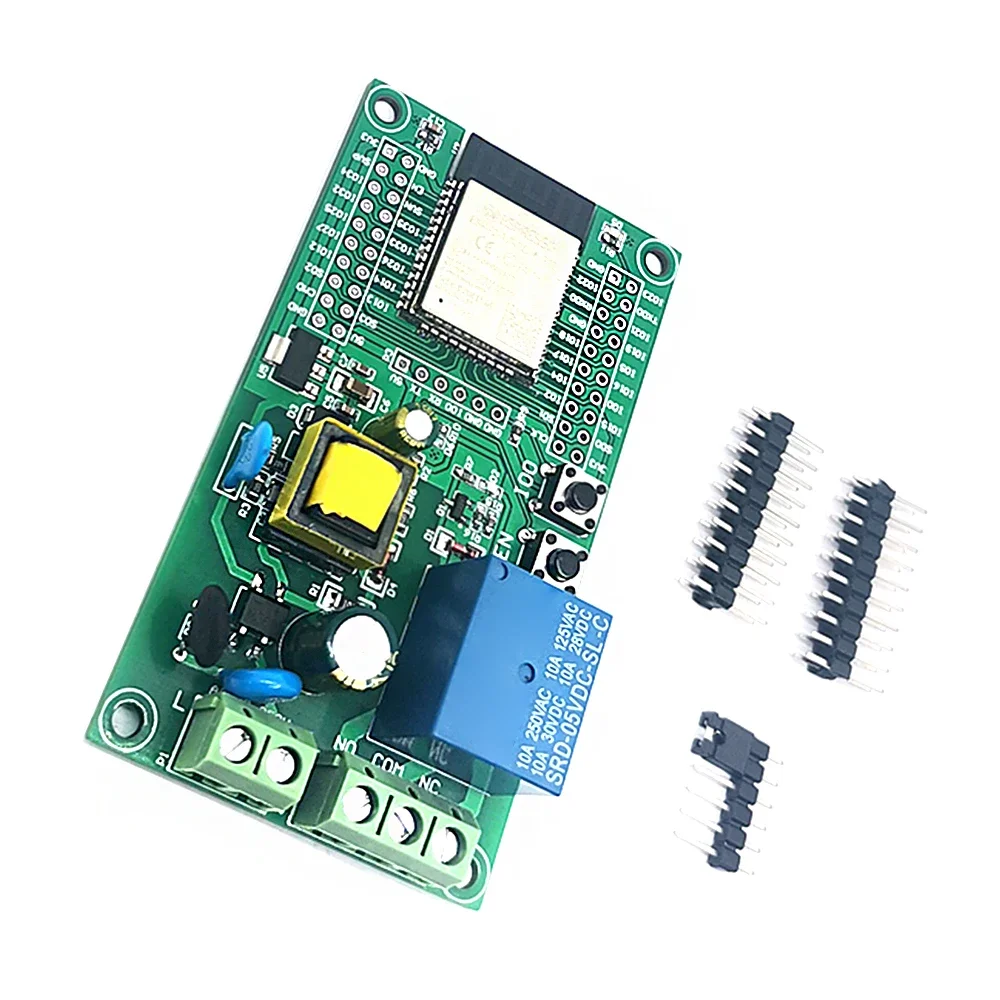 ESP32 WiFi Bluetooth Einzelrelais Schaltmodulplatine ESP32 Entwicklungsplatine I/O UART Download Port 4M Byte Flash AC90-250V