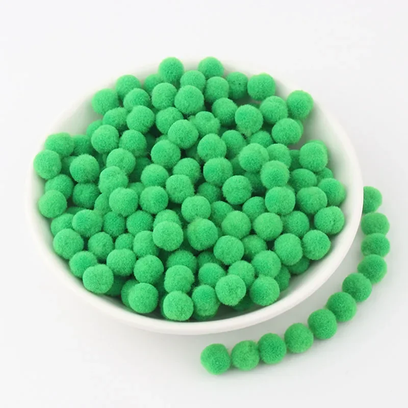 Deluxe Fluffy 8mm Round Pompoms for Kids' Crafts and DIY Projects, 2000 Pieces