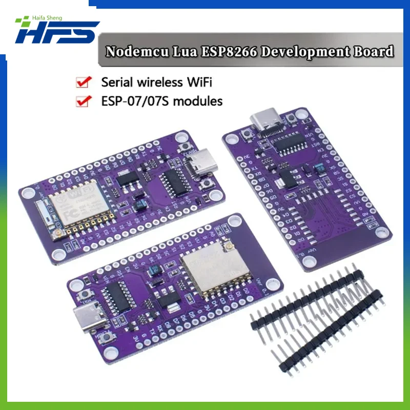 

1PCS Type-c USB Nodemcu Lua ESP8266 Development Board Serial Wireless WiFi CH340 ESP-07/07S Module For Arduino