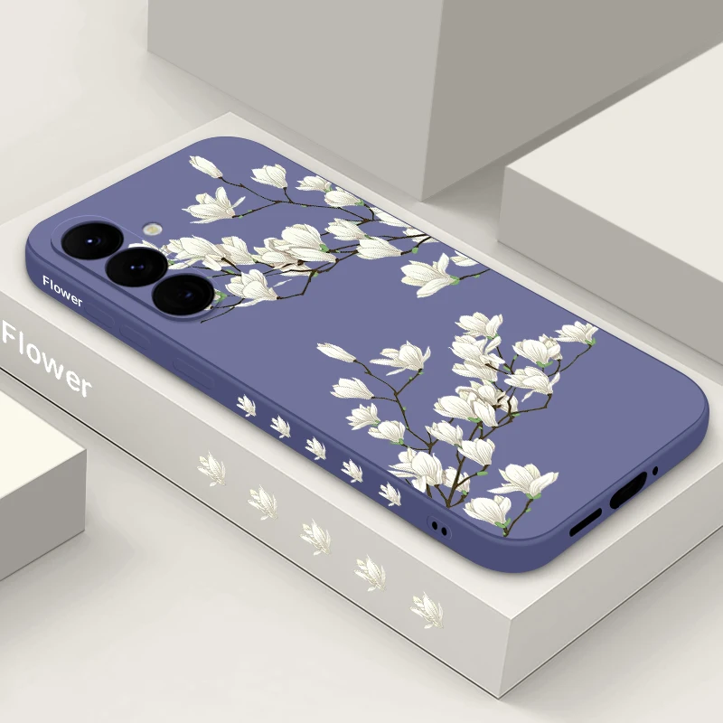 Magnolia Blossom Silicone Phone Case