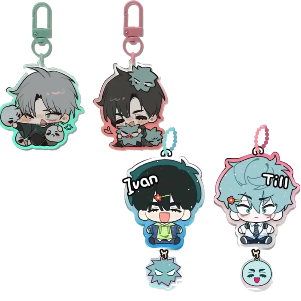 Alien Stage Anime Keychain Women Ivan Till Acrylic Key Chain Toy Man Kawaii Key Ring Bag Pendant Ornament Manga Good Friend Gift