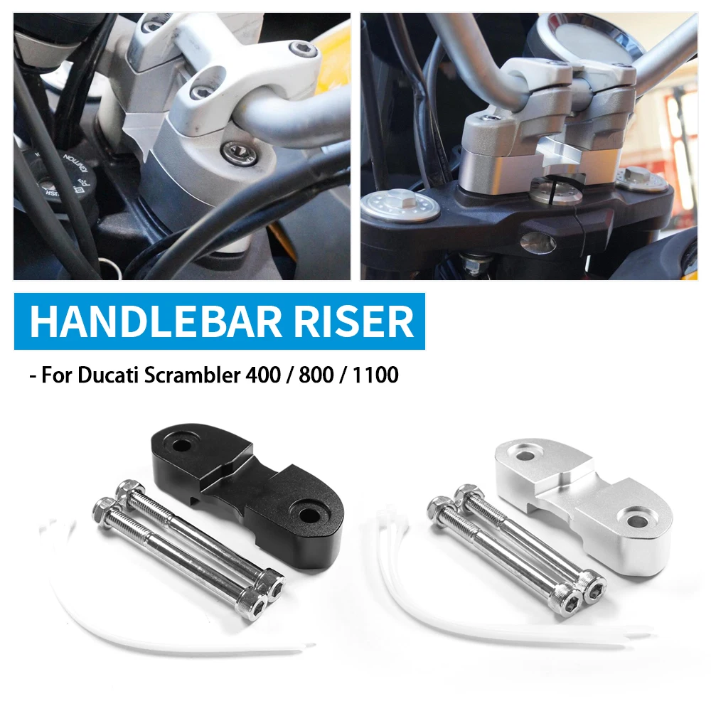 

For Ducati Scrambler 400 800 1100 Motorcycle Accessories Handlebar Riser Drag Handle Bar Clamp Extend Adapter