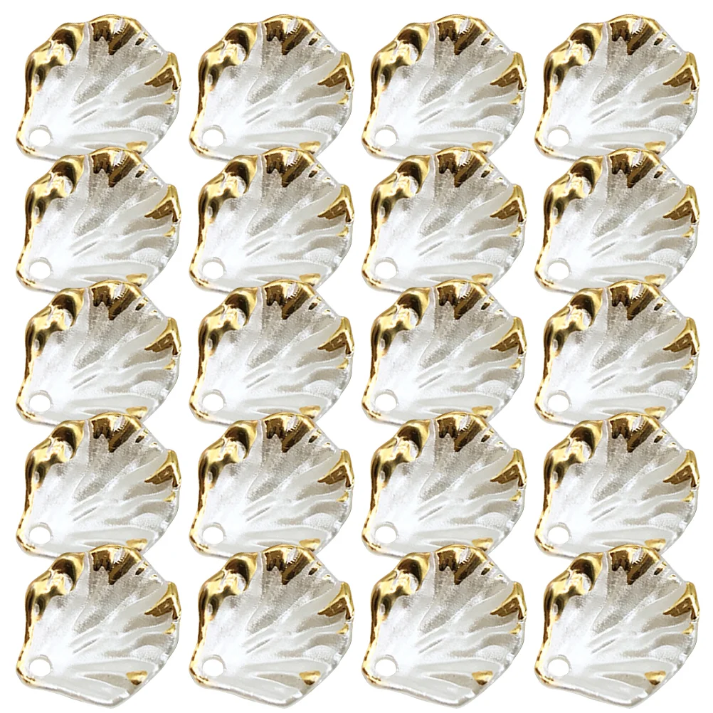 

100Pcs Flower Petal Charm Bracelet Making Flower Petal Charm DIY Hairpin Petal Charms