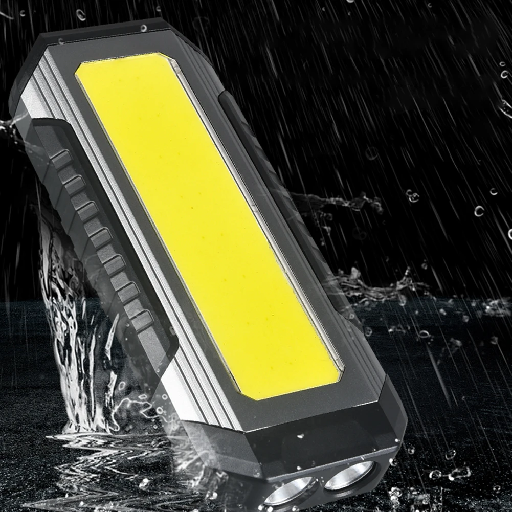 LED COB Flashlight Multifunctional with Magnet Emergency Flashlight Dimmable Service Work Light Waterproof for Outdoor Equipment