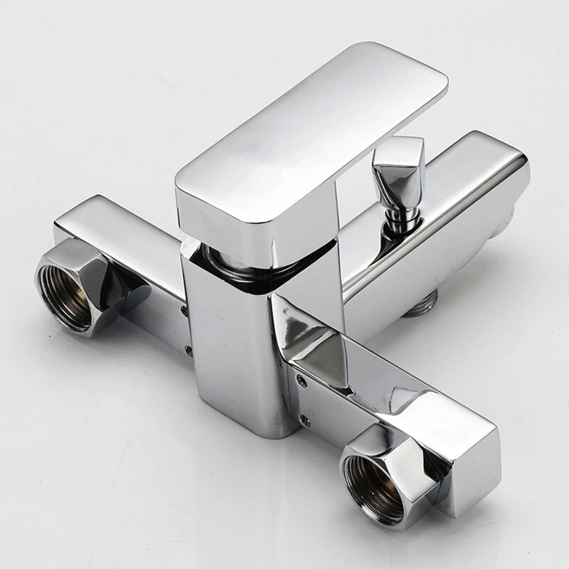 Modern Single Handle Tub Filler Faucet Hot & Cold Water Mixer Shower Tap Wall Mounted Zinc Alloy Triple Bathtub