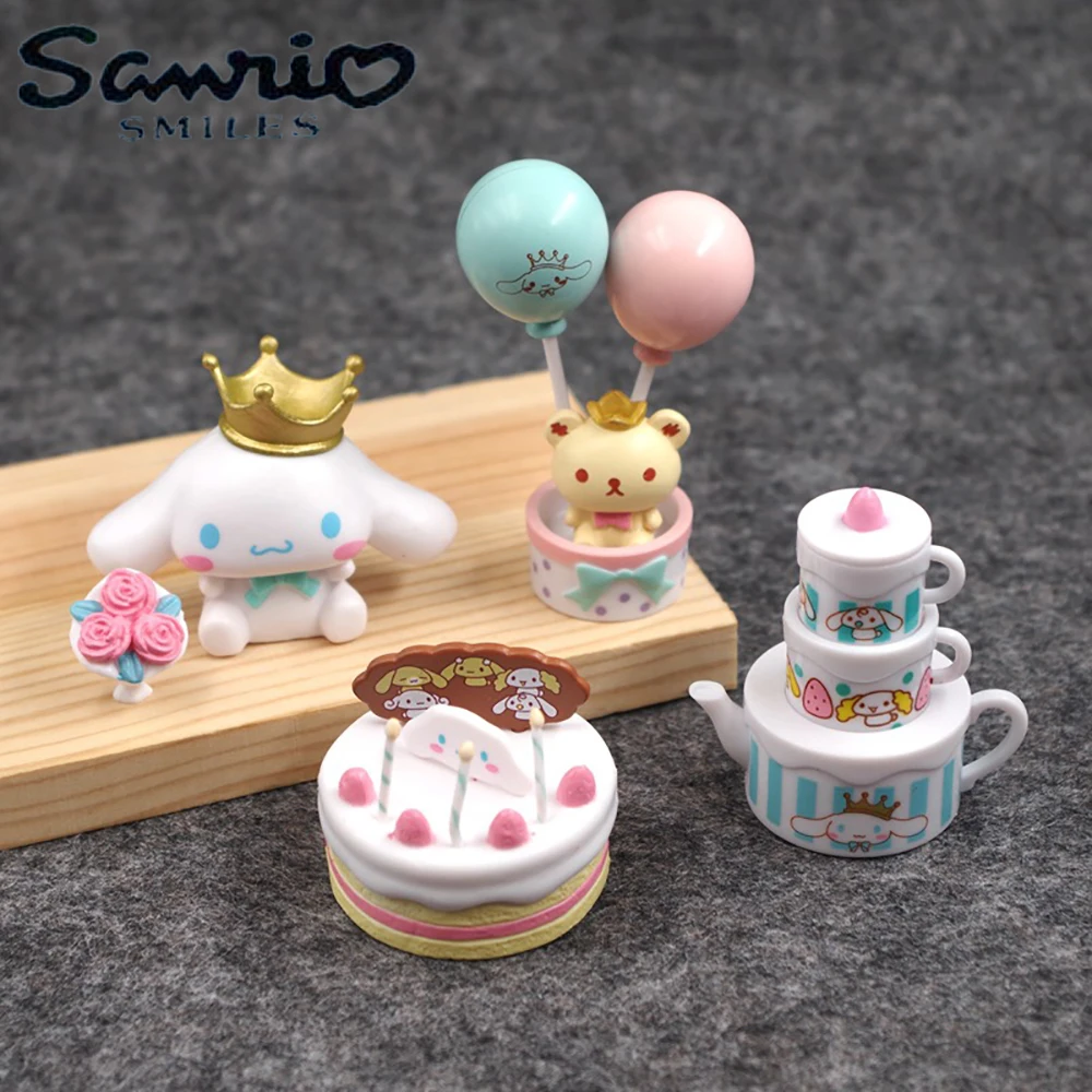 

Kawaii Cinnamoroll 6Cm Figure Sanrio Anime Balloon Bear Party Doll Diy Cake Decoration Christmas Maid Gifts Toy Childrens