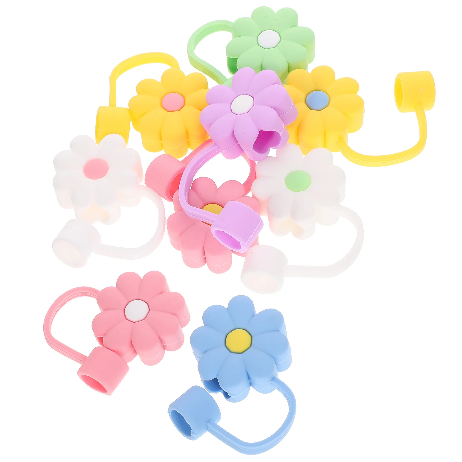 

Silicone Straw Cap Cute Topper Dust Plugs Covers Protectors Reusable Caps Toppers for Cup Straws