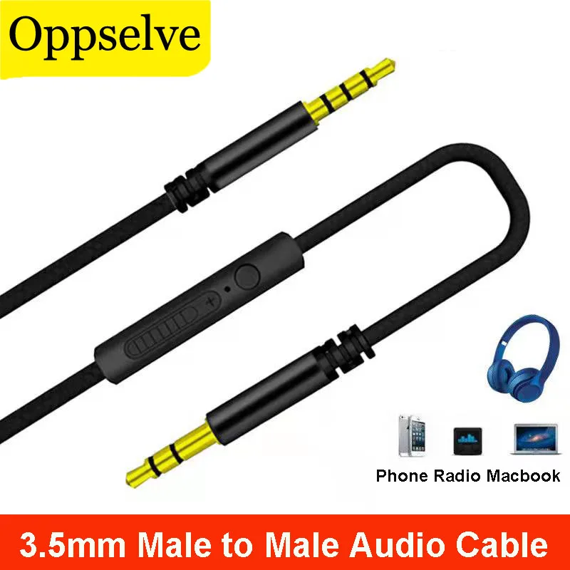 

3.5mm to 3.5mm Jack AUX Cable Stereo Headphone Adapter Audio Extension Cabo Connector Wire Control Speaker Splitter Braided Cord
