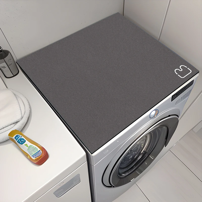 Washing Machine Cover Drum Washing Machine Cover Rubber Anti Slip Pad Household Refrigerator Mat Microwave Oven Dust Cover Water Absorbing Door Pad