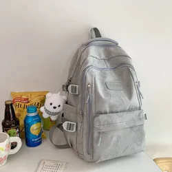 Stylish Lightweight Backpack for Girls with Large Capacity for School and Everyday Use (GRAY)
