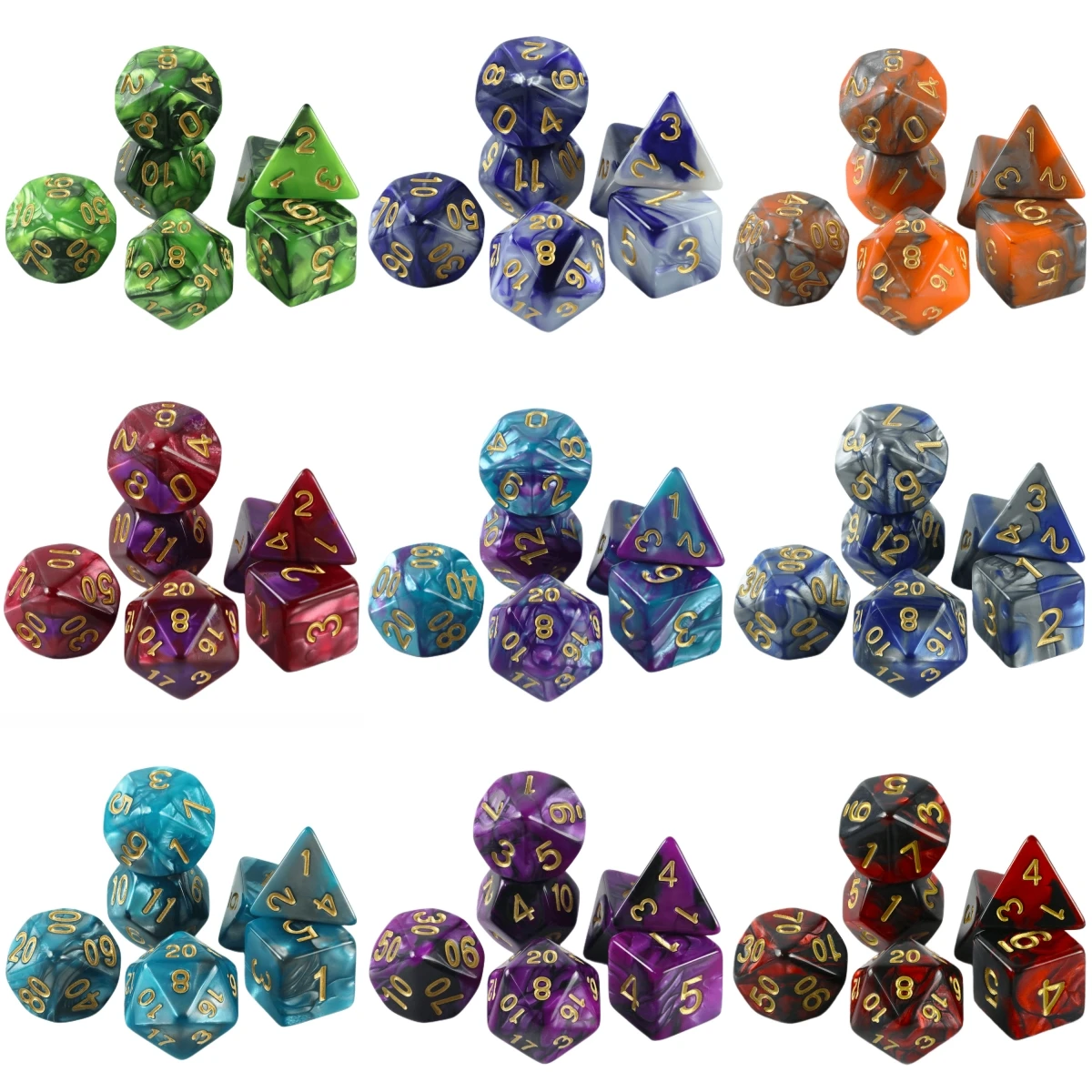 7pcs dnd polyhedral dice double color dice with a bag for board game dnd rpg role playing game accessories 2 7pcs DND Polyhedral Dice Double-color Dice with A Bag for Board Game DND RPG Role Playing Game Accessories 2